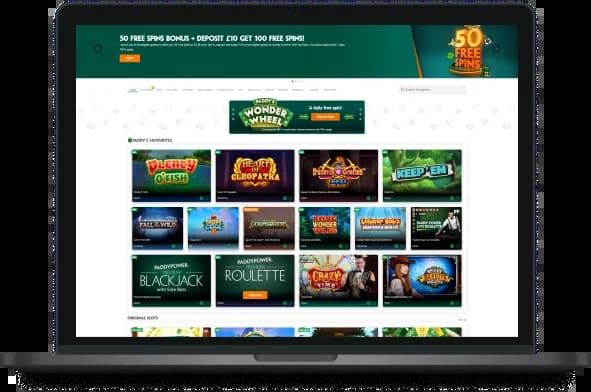 Paddy Power Casino UK Desktop