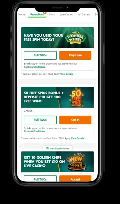 Paddy Power Casino UK Mobile